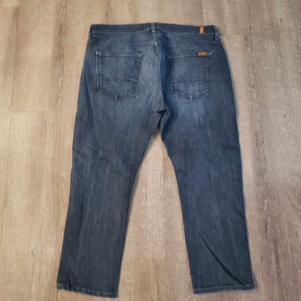 7 for All Mankind Brett Jeans Mens sz 36 Dark Wash - Picture 3 of 9
